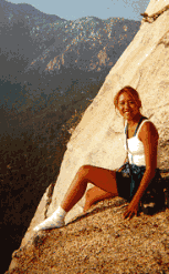 Taking a break on the top of Tahquitz Peak - 1000 feet up.