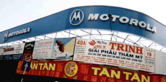 Motorola had a huge presence in Saigon.