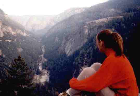 Looking out at Yosemite Valley